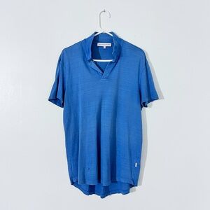 Orlebar Brown Shirt Men's Size L Blue Short Sleeve Polo Shirt